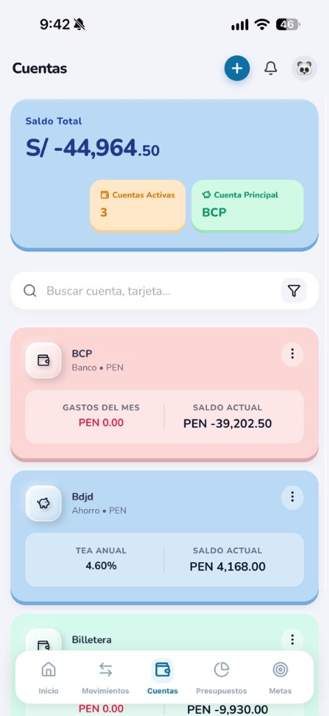 Leo App - Cuentas